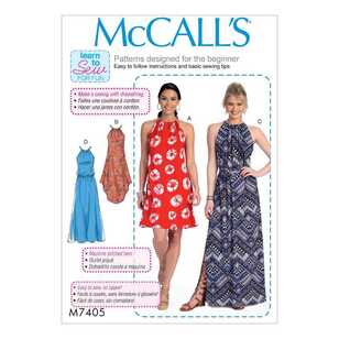 McCall's Pattern M7405 Misses' Gathered-Neckline Dresses