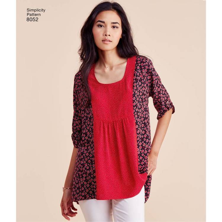 Simplicity Pattern 8052 Misses' Easy-to-Sew Tops