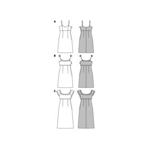 Burda 6686 Women's Dress Pattern White 8 - 20