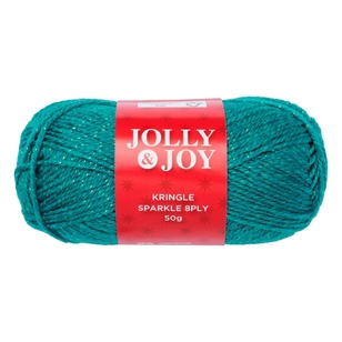 Jolly & Joy Kringle Sparkle 8 Ply Yarn 50 g Aqua Green