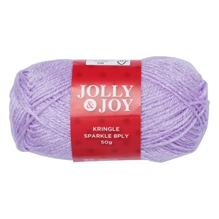 Jolly & Joy Kringle Sparkle 8 Ply Yarn 50 g Lilac