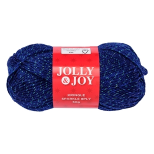 Jolly & Joy Kringle Sparkle 8 Ply Yarn 50 g Midnight Blue