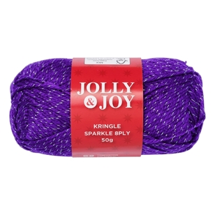 Jolly & Joy Kringle Sparkle 8 Ply Yarn 50 g Ultra Violet