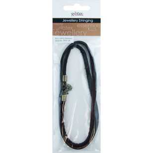 Leather 4 mm Necklace Clasp Dark Brown 5 mm