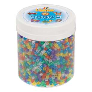 Hama 3000 Glitter Bead Tub Multicoloured