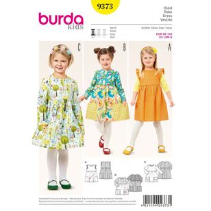 Burda Style Pattern 9373 Dress 18 Months - 6 Years