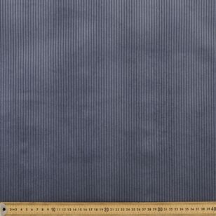 Plain 112 cm Arctic Wide Wale Corduroy Fabric Charcoal 112 cm