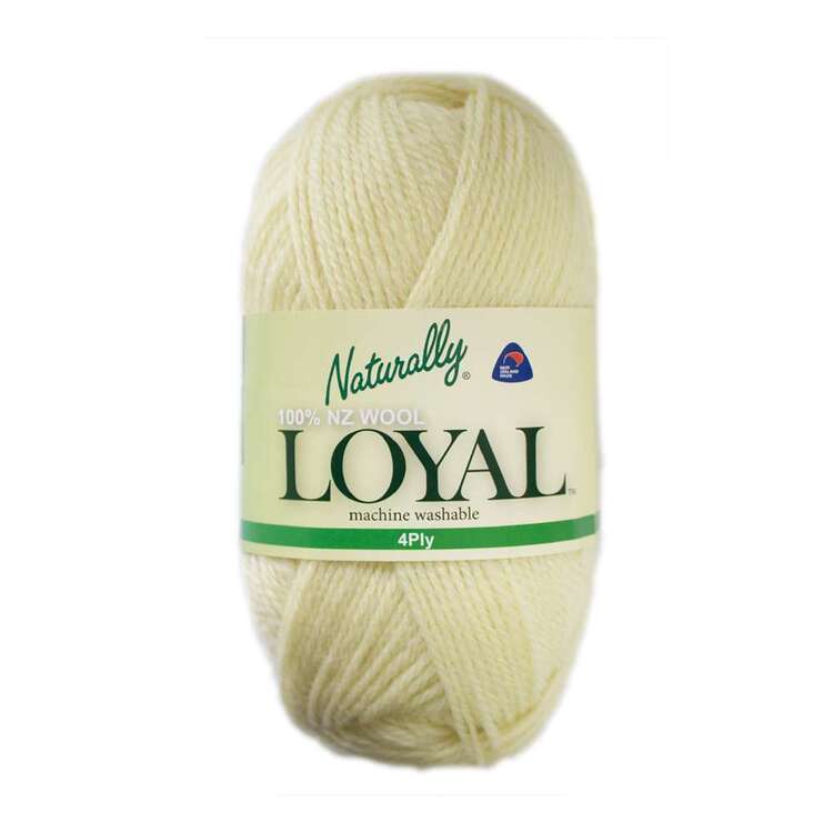 Naturally Loyal Plain 4 Ply Yarn 50 g 322 Soft Lemon