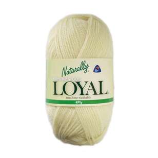 Naturally Loyal Plain 4 Ply Yarn 50 g 322 Soft Lemon 50 g