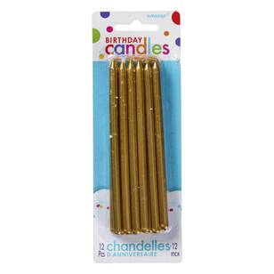 Amscan Taper Candles Gold 5 in