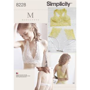 Simplicity Pattern 8228 Misses' Soft Cup Bras and Panties ALL SIZES