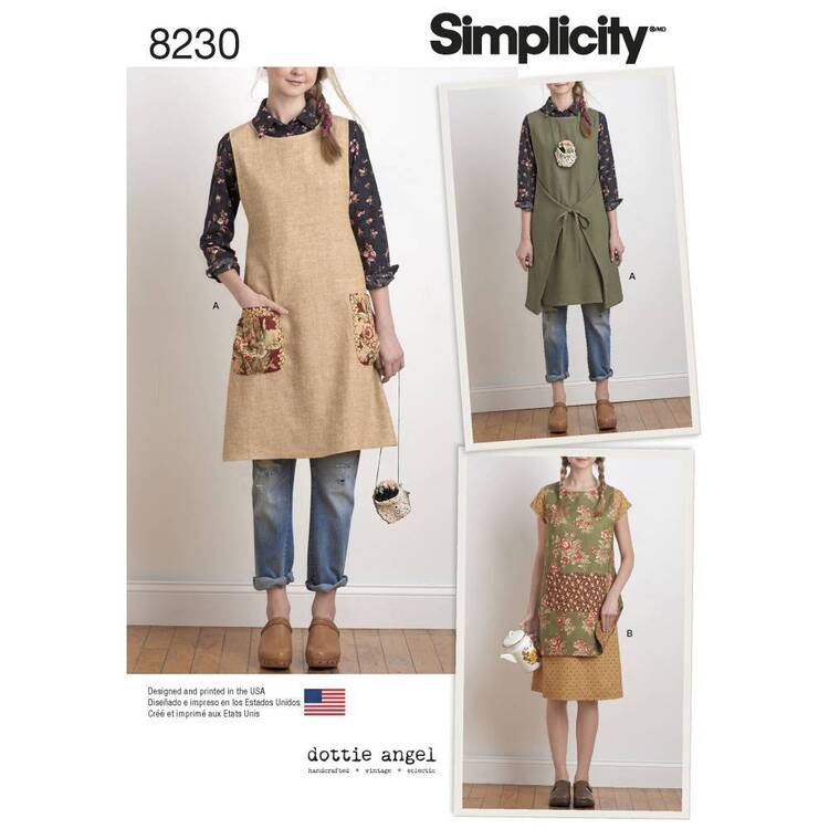 Simplicity Pattern 8230 Misses' Dottie Angel Reversible Apron Dress and ...