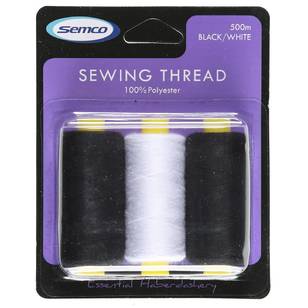 Semco Sewing Thread Black & White