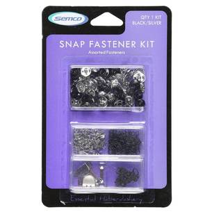 Semco Snap Fastener Kit Black & Silver