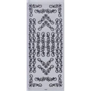 Arbee Floral Corner & Edging Sticker Silver