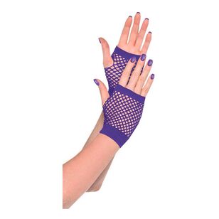 Amscan Mix n Match Short Fishnet Gloves Purple