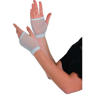 Amscan Mix N Match Short Fishnet Gloves Silver One Size Fits Most