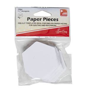 Paper Pieces Pre Cut Hexagon White 0.75 in