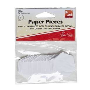Paper Pieces Pre Cut Hexagon White