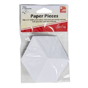 Paper Pieces Pre Cut Diamond White 2 in