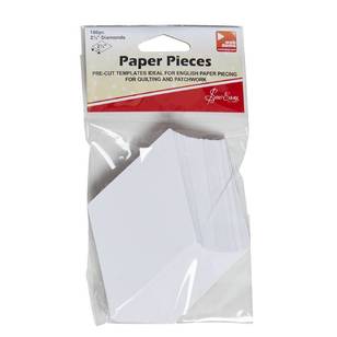 Paper Pieces Pre Cut Diamond White 2 in