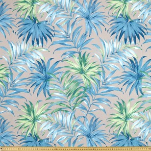 Tropicana Weather Resistant Canvas Fabric Aqua 150 cm