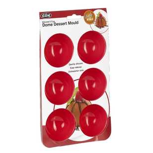 Daily Bake 6 Cup Dome Dessert Mould Red