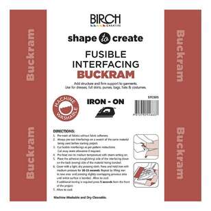 Shape To Create Firm Buckram Iron On Interfacing White 90 cm