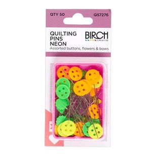 Birch Pins Quilting 50 Pack Neon