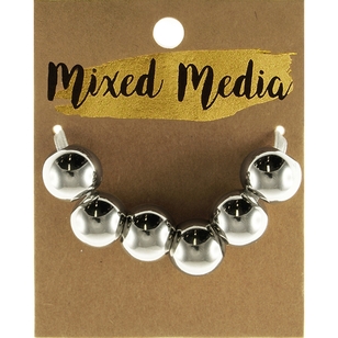 Ribtex Round Bead Silver 5 mm