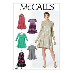 McCall's Sewing Pattern M7622 Dresses White