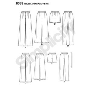 Simplicity Pattern 8389 Pants 6 - 14