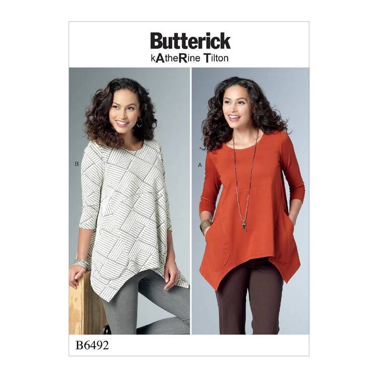 Butterick Pattern B6492 Misses' Loose Knit Tunics with Shaped Sides and ...
