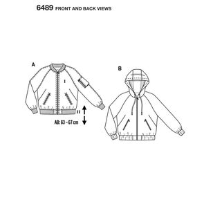 Burda 6489 Misses' Hooded Jacket Pattern White 18 - 32