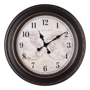 Cooper & Co Jumbo Atlas Clock Black
