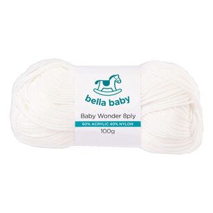 Bella Baby Baby Wonder 8 Ply 100 g White 100 g