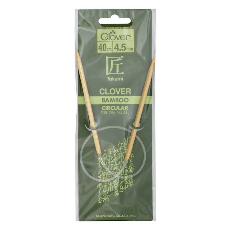 Clover Circular Knitting Needle 40 cm Natural