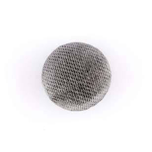 Hemline Plain Fabric Covered Button Dark Grey 10 mm