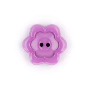 Hemline Novelty Flower Button Lilac 25 mm