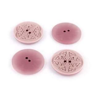 Hemline Canterbury Bells Button Pink 34 mm