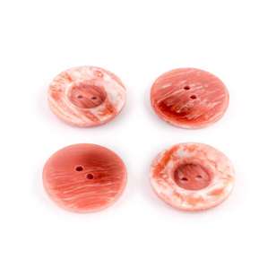 Hemline 2-Hole Suit Fashion Button Orange 25 mm