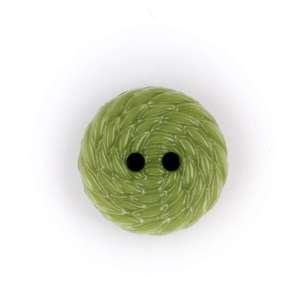 Hemline Round Rope Button Olive Green