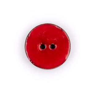 Hemline Epoxy Coconut Button Red