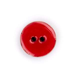 Hemline Epoxy Coconut Button Red