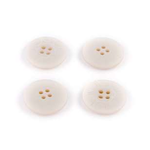 Hemline Laser Wavy Button White 20 mm