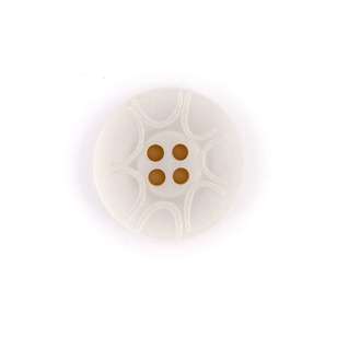 Hemline Laser Wavy Button White 20 mm