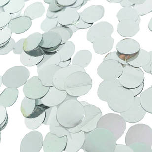 Five Star Foil Confetti Circles Silver