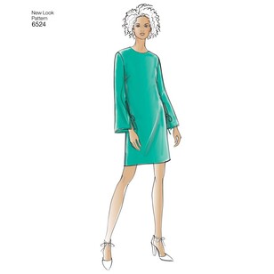 New Look Pattern 6524 Misses' Dress with Sleeve Variations