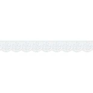 Birch Organza Lace # 4 White 33 mm