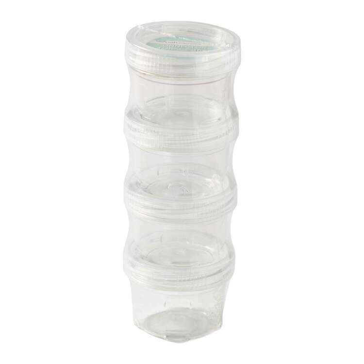 Crafters Choice 4 Pack Clear Small Connector Storage Jars  Clear Small